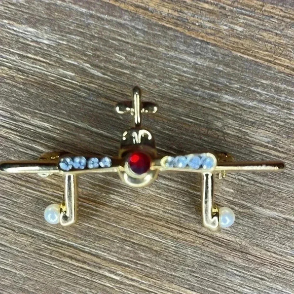 New Lauren-Spencer Propeller Airplane Brooch/Pin - Picture 5 of 8